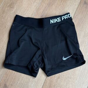 Nike Pro Girls Black Performance Shorts